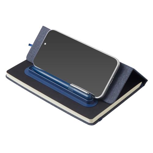 Набор блокнот А5 с магнитным держателем для ручки и подставкой для телефона и металлической шариковой ручкой NotaBene; - купить необычные подарки в Воронеже