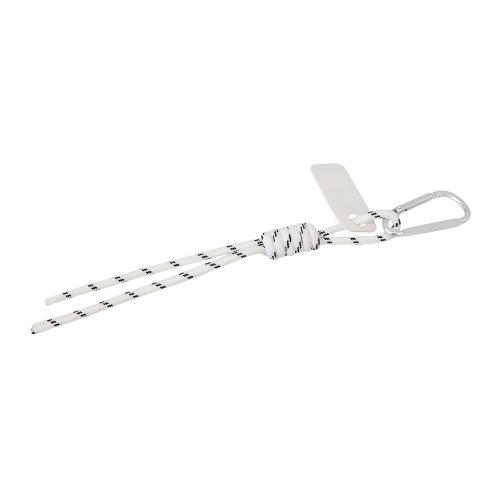 Брелок-веревочка на карабине Trinket, черно-белый