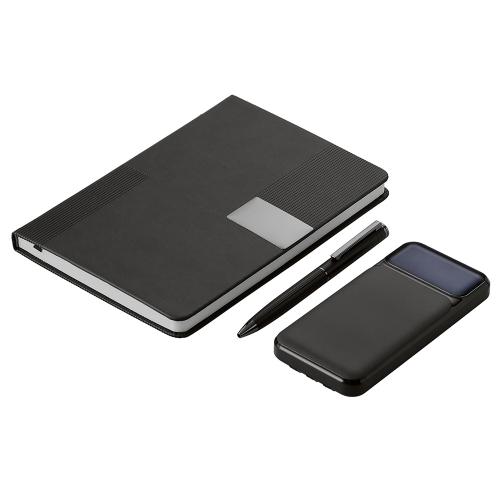 Подарочный набор Tesla с блокнотом А5, ручкой и пауэрбенком на 10 000 mAh; - купить необычные подарки в Воронеже