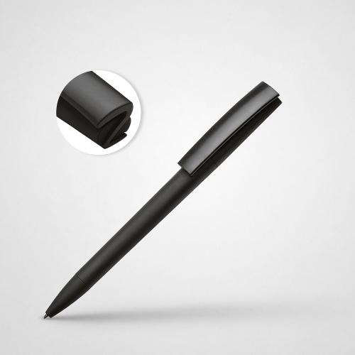 Ручка пластиковая soft-touch шариковая Zorro, черный