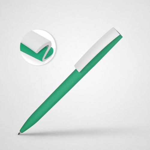 Ручка пластиковая soft-touch шариковая Zorro, мятный//белый