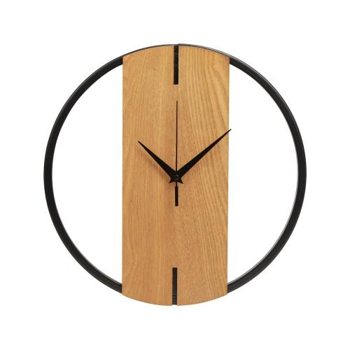 Деревянные часы с металлическим ободом, диаметр 30 см, Time Wheel; - купить необычные подарки в Воронеже