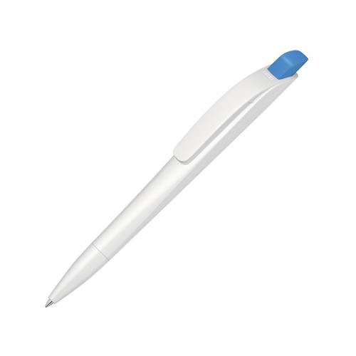 Ручка шариковая пластиковая Stream, белый/голубой