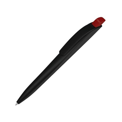 Ручка шариковая пластиковая Stream, черный/красный