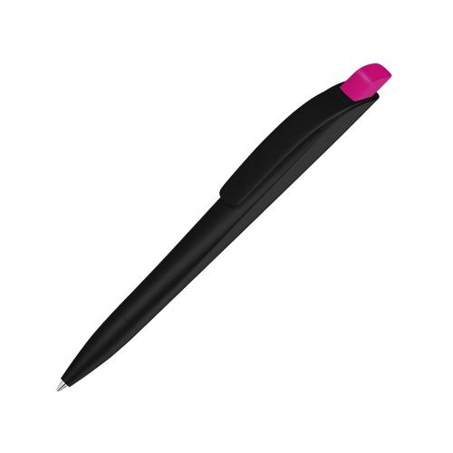 Ручка шариковая пластиковая Stream, черный/розовый