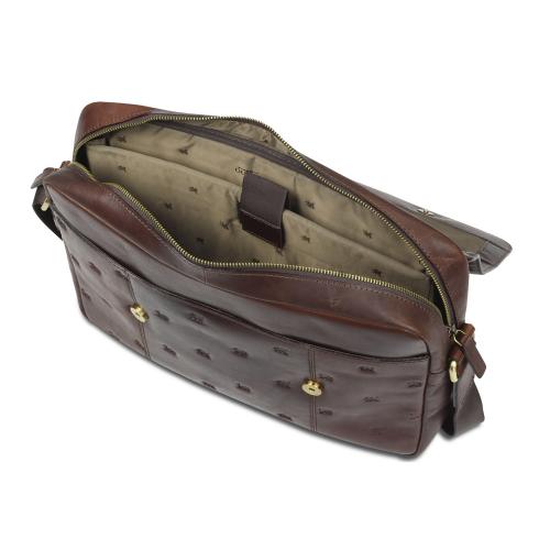 Сумка через плечо Mano Don Leon, натуральная кожа в коричневом цвете; - купить подарки с логотипом в Воронеже