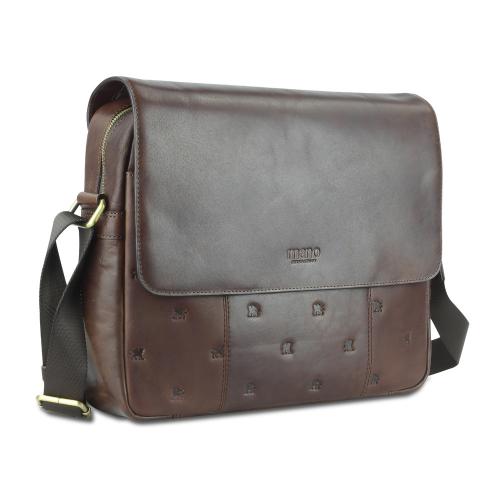 Сумка через плечо Mano Don Leon, натуральная кожа в коричневом цвете; - купить необычные сувениры в Воронеже