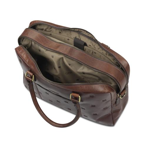 Сумка Mano Don Leon, натуральная кожа в коричневом цвете, 42 х 30 х 11; - купить подарки с логотипом в Воронеже