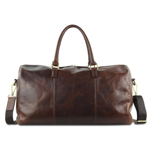 Сумка дорожная Mano Don Leon, натуральная кожа в коричневом цвете; - купить необычные подарки в Воронеже