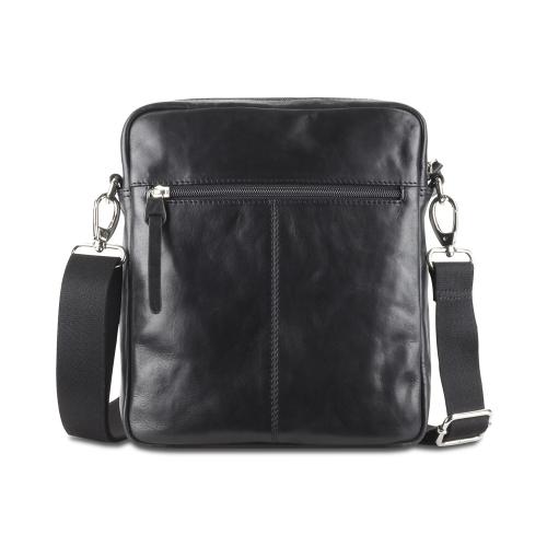 Сумка через плечо Mano Don Luca, натуральная кожа в черном цвете, 23 х 26,5 х 4; - купить необычные подарки в Воронеже