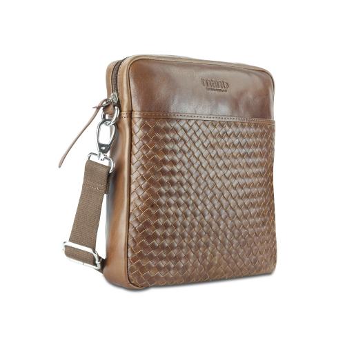 Сумка через плечо Mano Don Luca, натуральная кожа в коньячном цвете, 23 х 26,5 х 4; - купить необычные сувениры в Воронеже