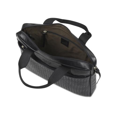 Сумка Mano Don Luca, натуральная кожа в черном цвете; - купить подарки с логотипом в Воронеже