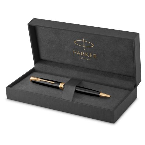 Ручка шариковая Parker Sonnet Core Black Lacquer GT; - купить именные сувениры в Воронеже