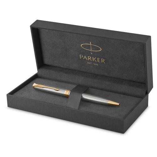 Ручка шариковая Parker Sonnet Core Stainless Steel GT; - купить именные сувениры в Воронеже
