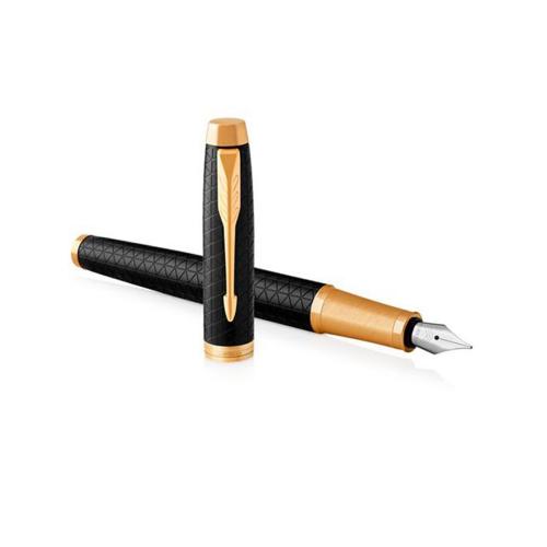 Перьевая ручка Parker IM Premium Black GT, перо: F, цвет чернил: blue; - купить именные сувениры в Воронеже