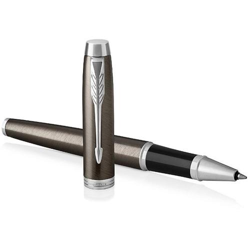 Ручка роллер Parker IM Metal Core Dark Espresso CT, стержень: F, цвет чернил: black; - купить именные сувениры в Воронеже