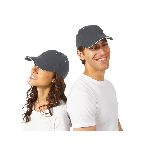 Бейсболка New Castle 6-ти панельная, серый/белый