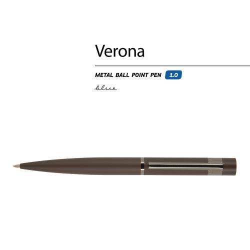 Ручка Verona шариковая  автоматическая, коричневый металлический корпус 1.0 мм; - купить необычные подарки в Воронеже
