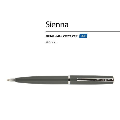 Ручка Sienna шариковая  автоматическая, серый металлический корпус, 1.0 мм; - купить необычные подарки в Воронеже