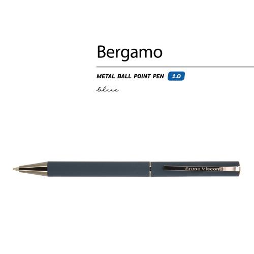 Ручка Bergamo шариковая автоматическая, синий металлический корпус, 0,7 мм; - купить необычные подарки в Воронеже