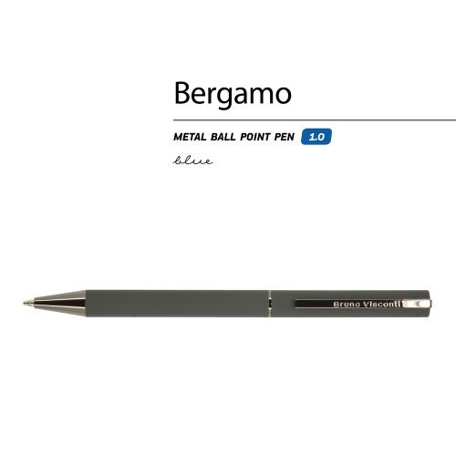 Ручка Bergamo шариковая автоматическая, серый металлический корпус, 0,7 мм; - купить необычные подарки в Воронеже