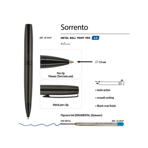 Ручка металлическая шариковая Sorento, 1,0мм, синие чернила; - купить необычные сувениры в Воронеже