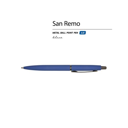 Ручка металлическая шариковая San Remo, софт-тач, 1.0 мм; - купить необычные подарки в Воронеже