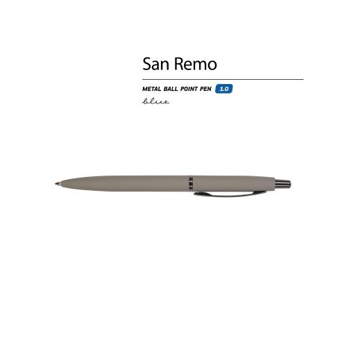 Ручка металлическая шариковая San Remo, софт-тач, 1.0 мм; - купить необычные подарки в Воронеже