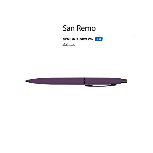 Ручка металлическая шариковая San Remo, софт-тач, 1.0 мм; - купить необычные подарки в Воронеже