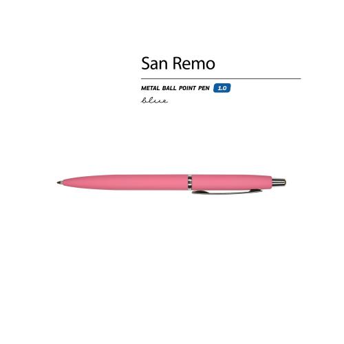Ручка металлическая шариковая San Remo, софт-тач, 1.0 мм; - купить необычные подарки в Воронеже