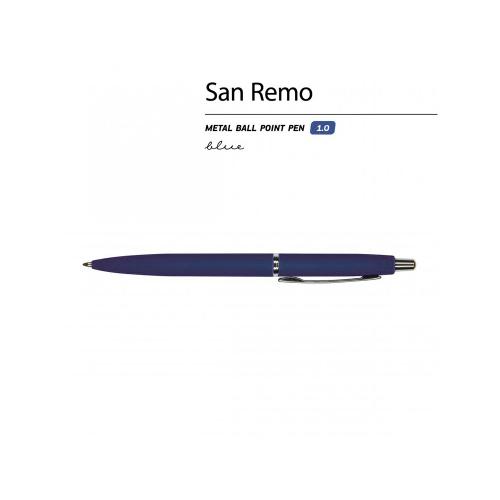 Ручка металлическая шариковая San Remo, 1,0мм, синие чернила; - купить необычные подарки в Воронеже