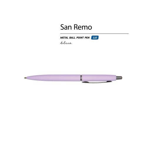 Ручка металлическая шариковая San Remo, софт-тач, 1.0 мм; - купить необычные подарки в Воронеже