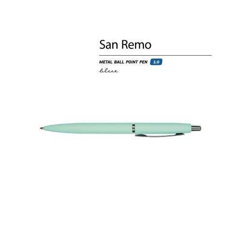 Ручка металлическая шариковая San Remo, софт-тач, 1.0 мм; - купить необычные подарки в Воронеже