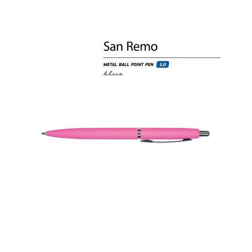 Ручка металлическая шариковая San Remo, софт-тач, 1.0 мм; - купить необычные подарки в Воронеже