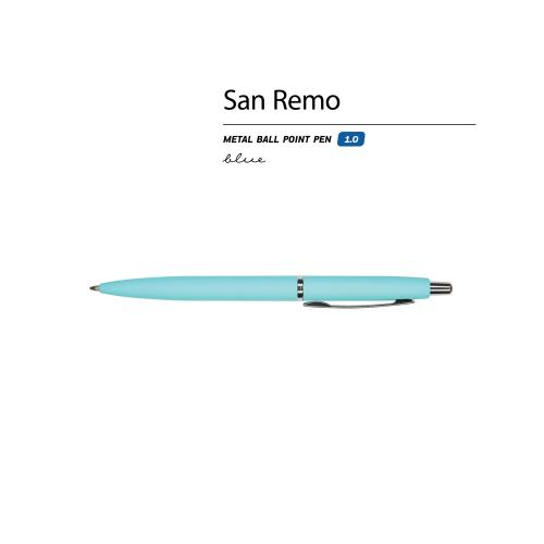 Ручка металлическая шариковая San Remo, софт-тач, 1.0 мм; - купить необычные подарки в Воронеже