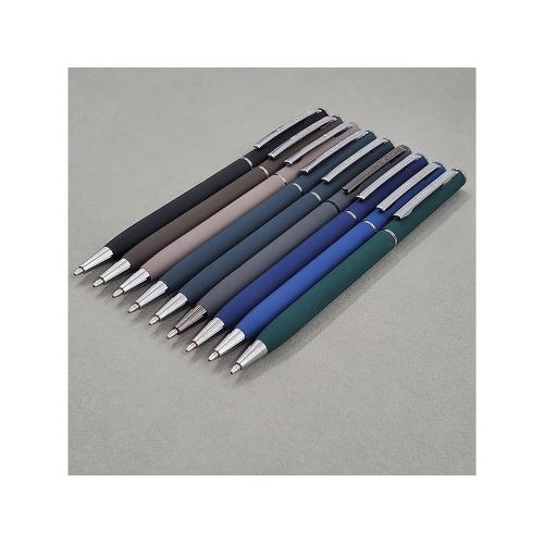 Ручка шариковая автоматическая BrunoVisconti® PALERMO цвет корпуса коричневый, soft-touch; - купить именные сувениры в Воронеже