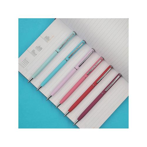 Ручка шариковая автоматическая BrunoVisconti® PALERMO цвет корпуса бордовый, soft-touch; - купить подарки с логотипом в Воронеже