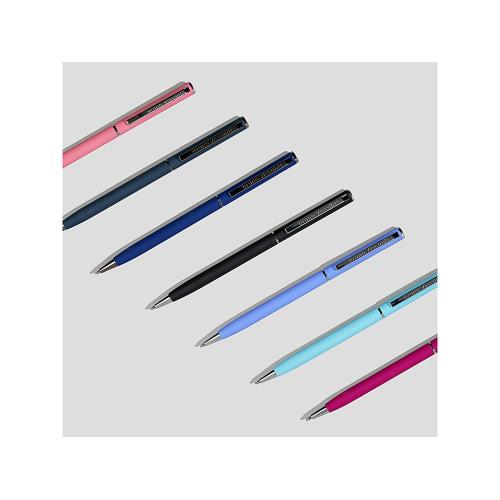 Ручка шариковая автоматическая BrunoVisconti® PALERMO цвет корпуса сине-черный, soft-touch; - купить именные сувениры в Воронеже