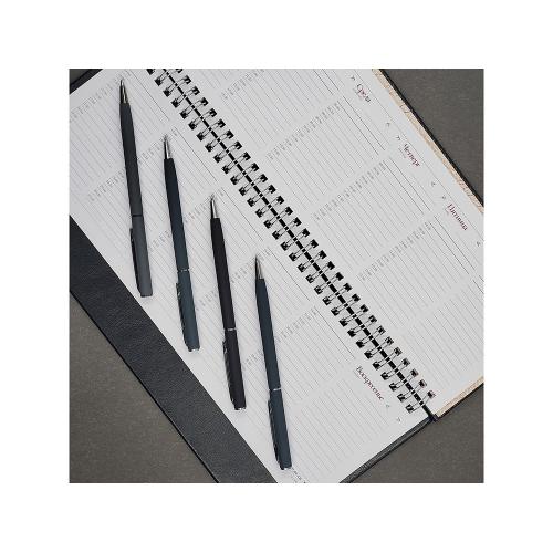 Ручка шариковая автоматическая BrunoVisconti® PALERMO цвет корпуса сине-черный, soft-touch; - купить подарки с логотипом в Воронеже