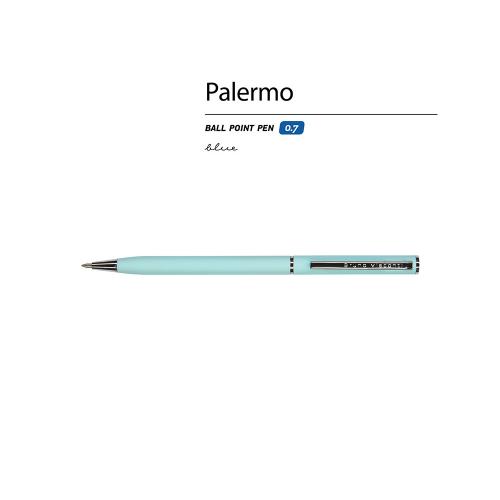 Ручка шариковая автоматическая BrunoVisconti® PALERMO цвет корпуса голубой, soft-touch; - купить необычные подарки в Воронеже