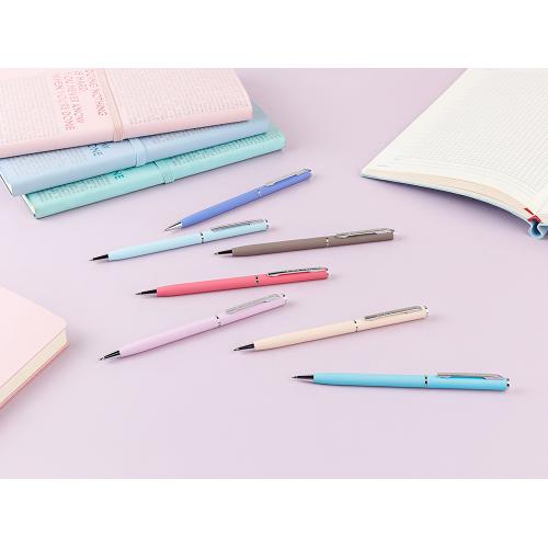 Ручка шариковая автоматическая BrunoVisconti® PALERMO цвет корпуса бирюзовый, soft-touch; - купить подарки с логотипом в Воронеже