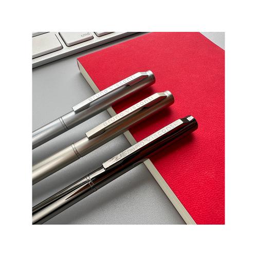 Ручка шариковая автоматическая BrunoVisconti® PALERMO цвет корпуса серебряный; - купить подарки с логотипом в Воронеже