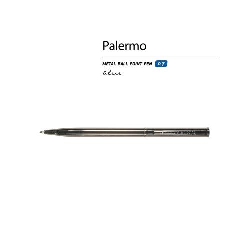 Ручка шариковая автоматическая BrunoVisconti® PALERMO цвет корпуса вороненая сталь; - купить необычные подарки в Воронеже