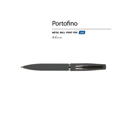 Ручка металлическая шариковая Portofino, софт-тач, 1.0 мм; - купить необычные подарки в Воронеже