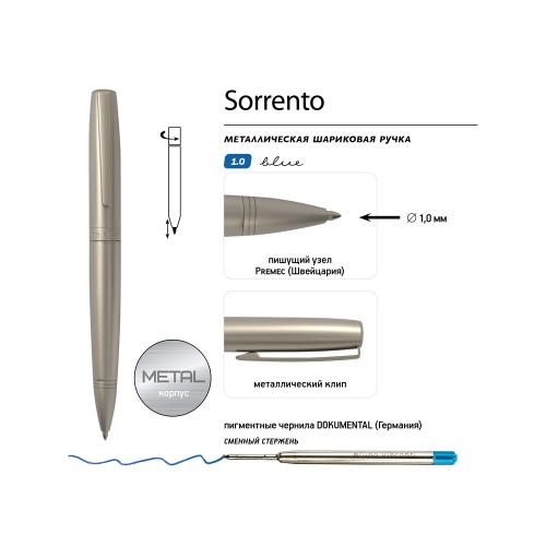 Ручка металлическая шариковая Sorrento; - купить необычные сувениры в Воронеже