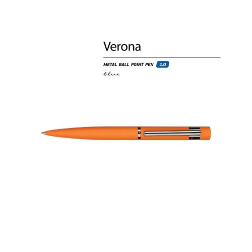 Ручка металлическая шариковая Verona, софт-тач, 1.0 мм; - купить необычные подарки в Воронеже