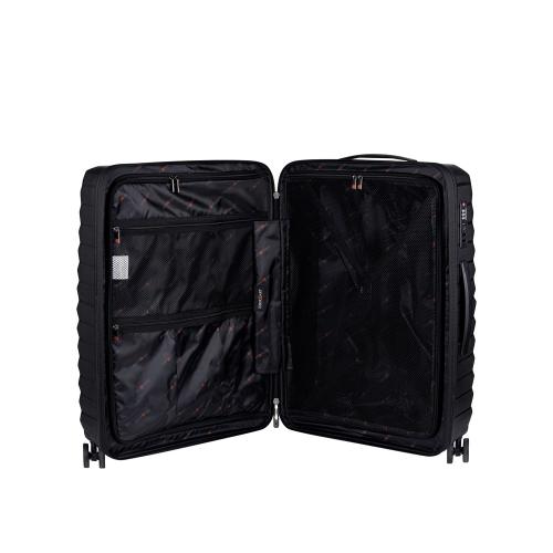 Чемодан Eberhart Dune средний М полипропилен черный 46D-009-424; - купить подарки с логотипом в Воронеже