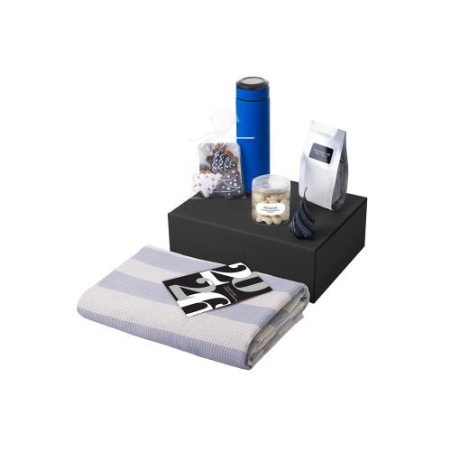 Подарочный набор c пледом, термосом, свечой и миндалем; - купить необычные подарки в Воронеже