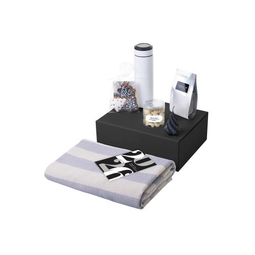 Подарочный набор c пледом, термосом, свечой и миндалем; - купить необычные подарки в Воронеже