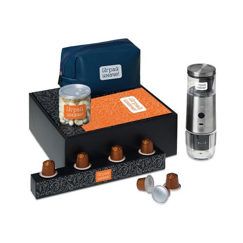 Подарочный набор Re:y. Boost с кофемашиной, капсулами и косметичкой